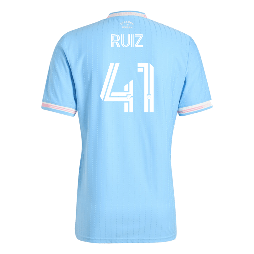 adidas Ruiz Inter Miami Authentic Third Jersey 25/26 (Blue/Pink) | SoccerWearhouse