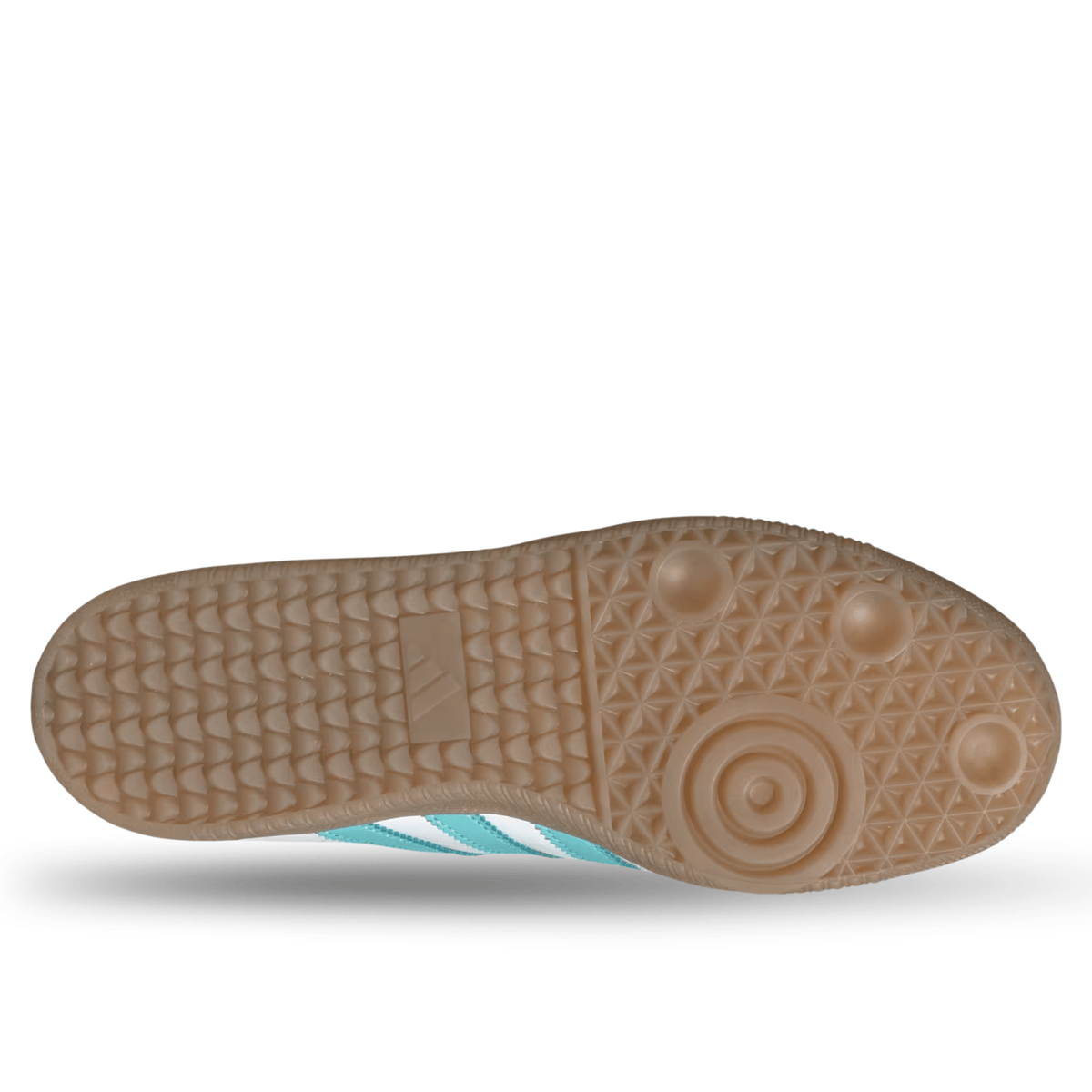 adidas Samba Inter Miami Indoor Soccer Shoes (White/Mint/Gum) | SoccerWearhouse
