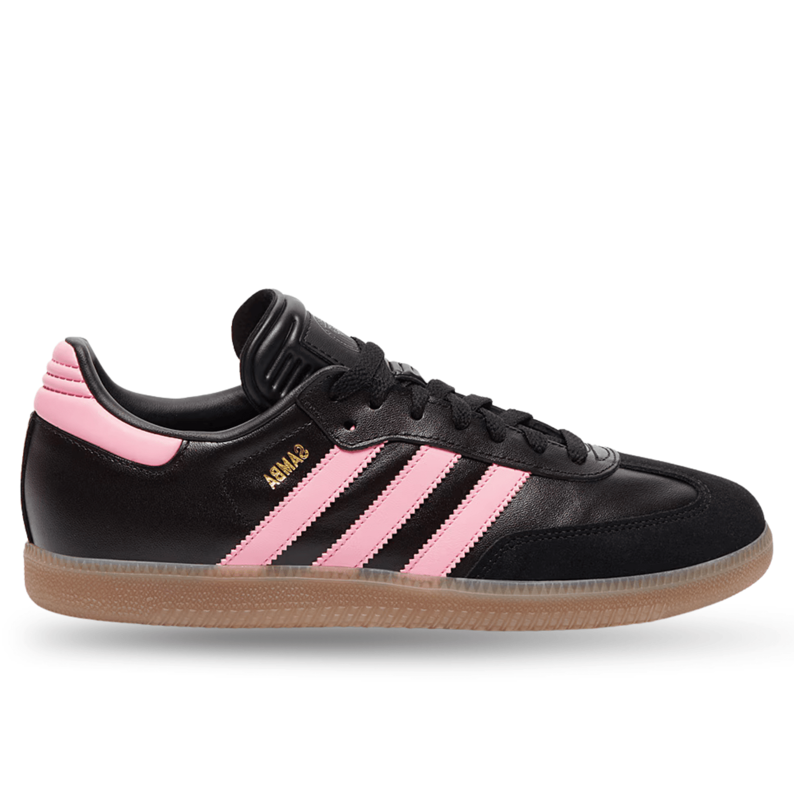 adidas Samba Inter Miami Soccer Shoes (Black/Light Pink/Gum) | SoccerWearhouse
