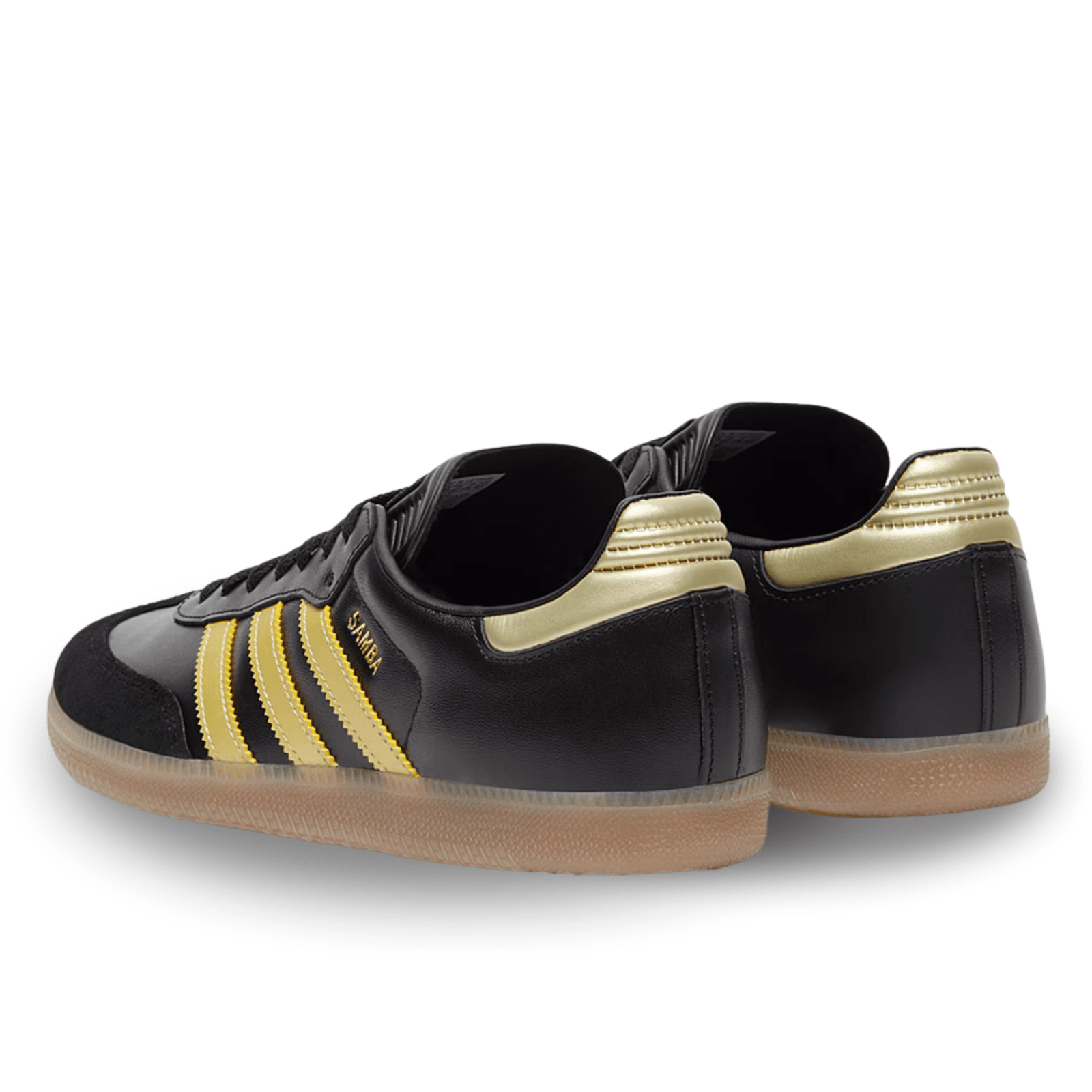 adidas Samba Messi Indoor Soccer Shoes (Black/Gold/Gum) | SoccerWearhouse