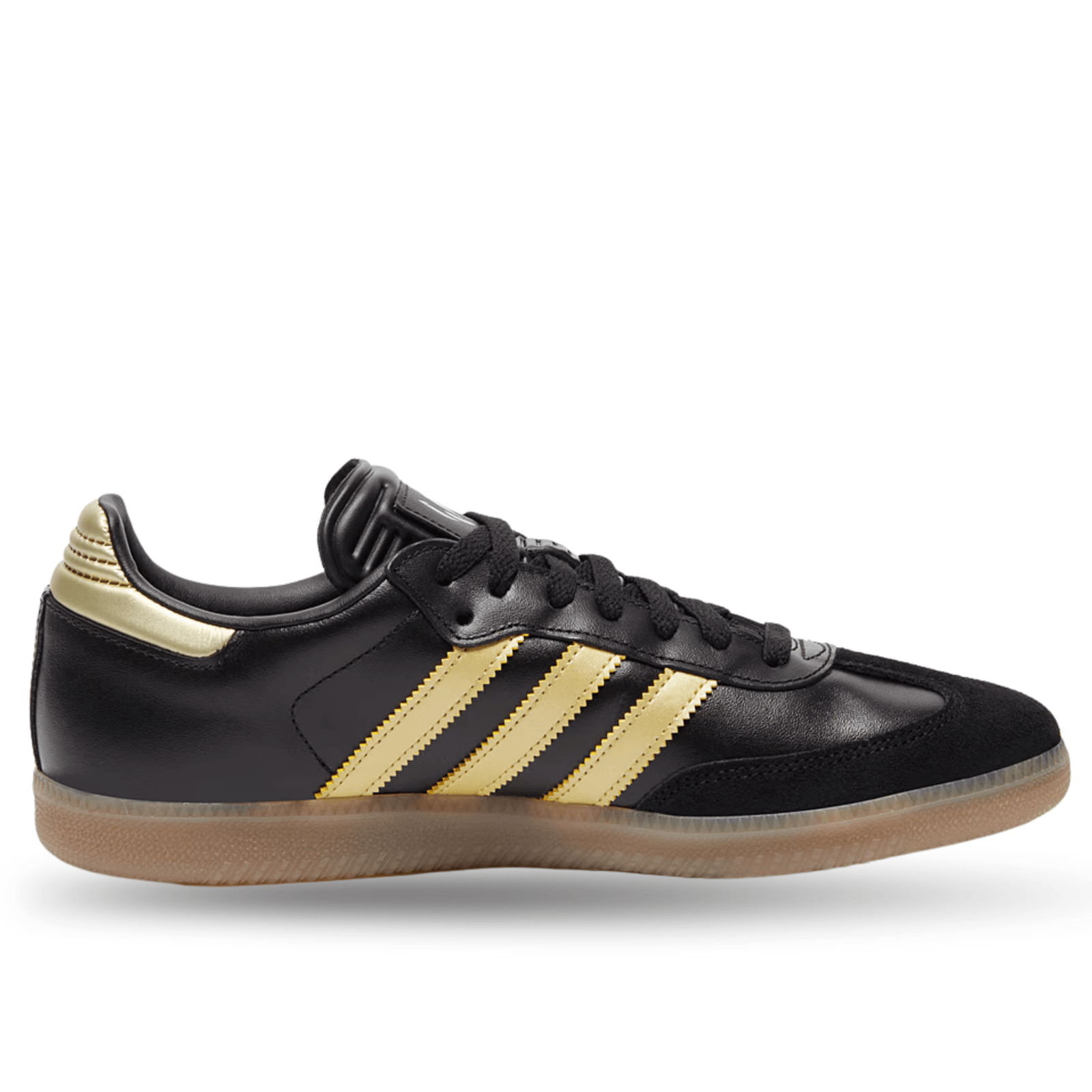 adidas Samba Messi Indoor Soccer Shoes (Black/Gold/Gum) | SoccerWearhouse