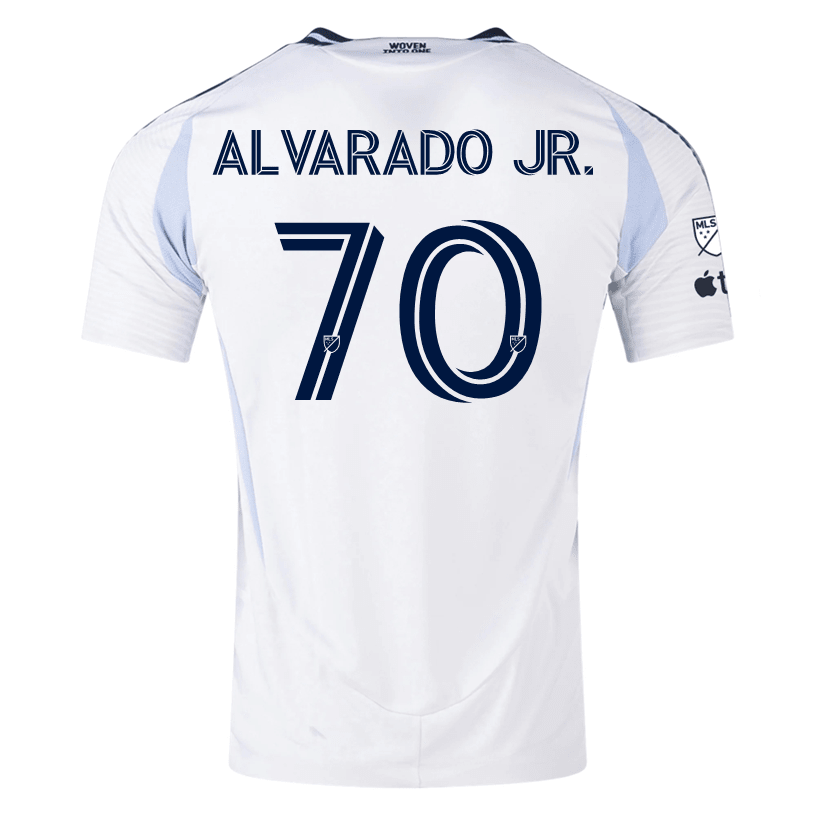 adidas San Diego FC Authentic Alejandro Alvarado Away Jersey 25/26 w/ MLS &amp; Apple Patch (White) | SoccerWearhouse