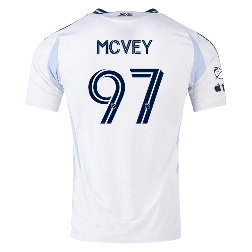adidas San Diego FC Authentic Christopher McVey Away Jersey 25/26 w/ MLS &amp; Apple Patch (White) | SoccerWearhouse