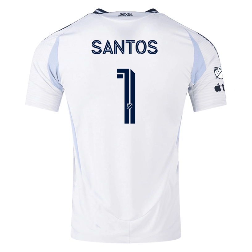 adidas San Diego FC Authentic CJ dos Santos Away Jersey 25/26 w/ MLS &amp; Apple Patch (White) | SoccerWearhouse