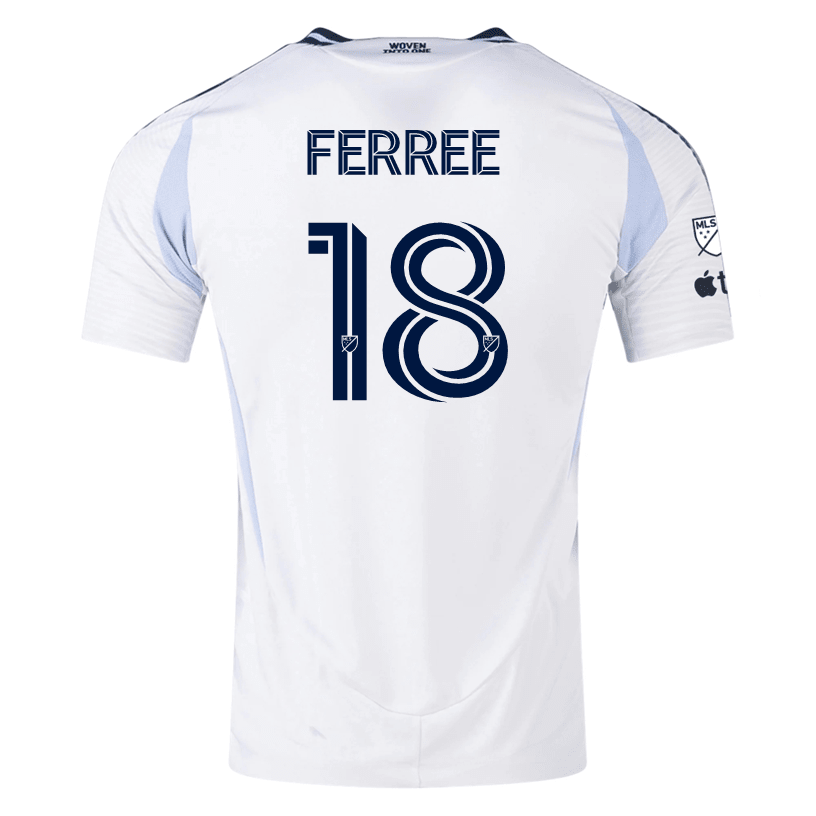 adidas San Diego FC Authentic Duran Ferree Away Jersey 25/26 w/ MLS & Apple Patch (White) | SoccerWearhouse