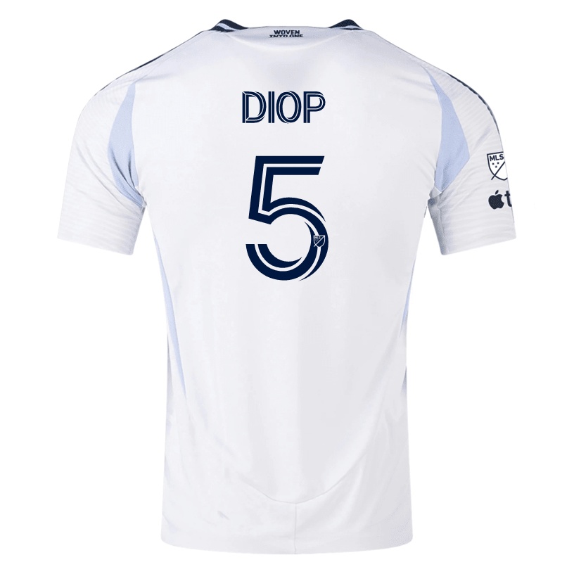 adidas San Diego FC Authentic Hamady Diop Away Jersey 25/26 w/ MLS & Apple Patch (White) | SoccerWearhouse