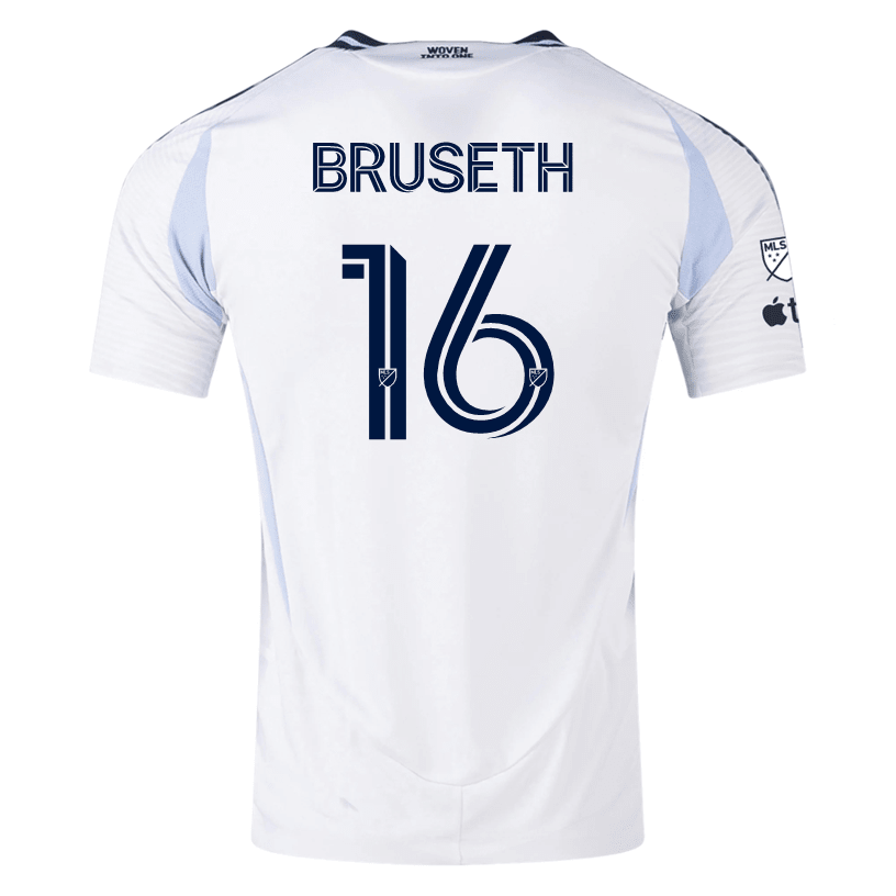 adidas San Diego FC Authentic Heine Bruseth Away Jersey 25/26 w/ MLS &amp; Apple Patch (White) | SoccerWearhouse