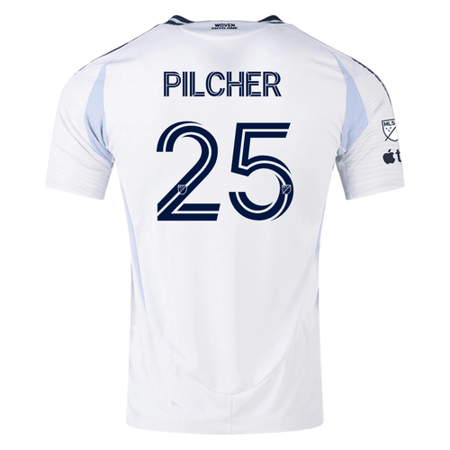 adidas San Diego FC Authentic Ian Pilcher Away Jersey 25/26 w/ MLS & Apple Patch (White) - S