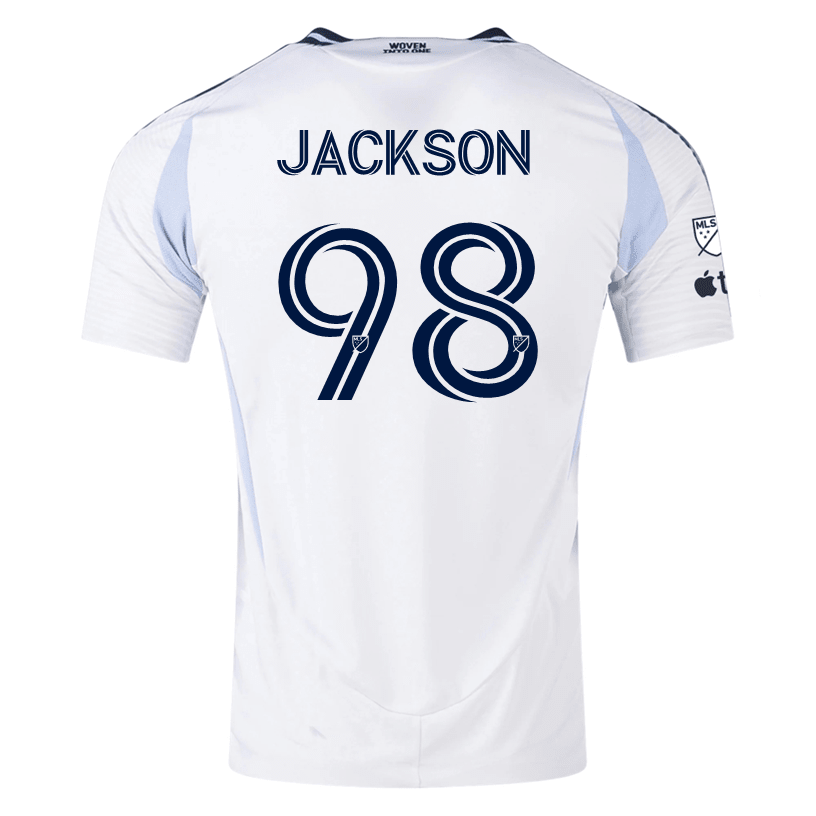 adidas San Diego FC Authentic Jacob Jackson Away Jersey 25/26 w/ MLS &amp; Apple Patch (White) | SoccerWearhouse