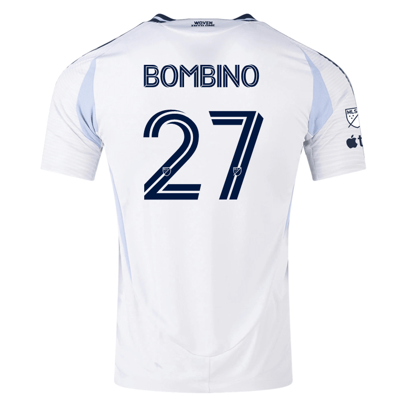 adidas San Diego FC Authentic Luca Bombino Away Jersey 25/26 w/ MLS & Apple Patch (White) | SoccerWearhouse