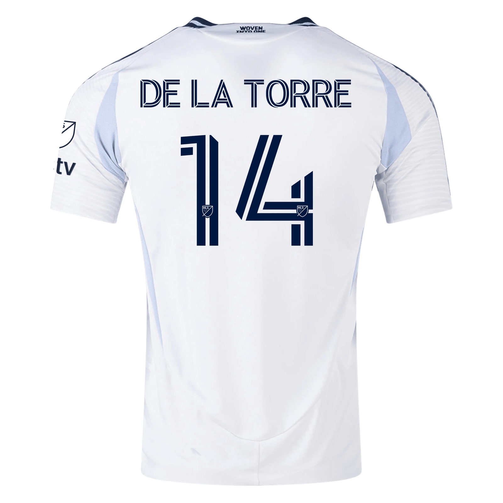 adidas San Diego FC Authentic Luca de la Torre Away Jersey 25/26 w/ MLS & Apple Patch (White) | SoccerWearhouse