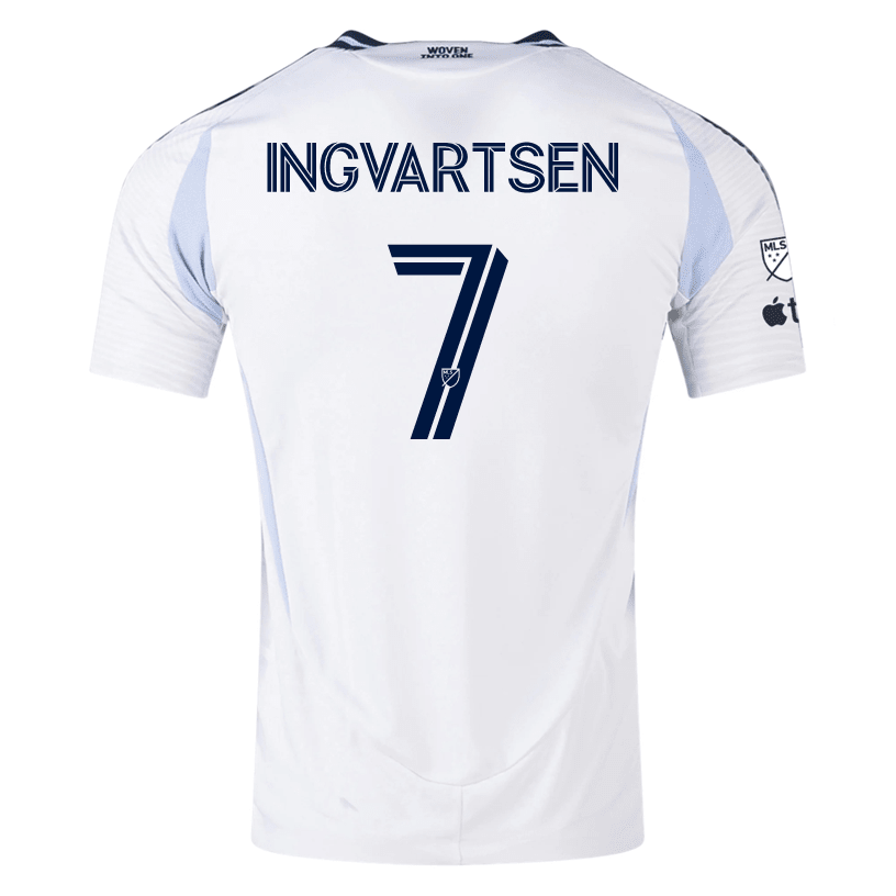 adidas San Diego FC Authentic Marcus Ingvartsen Away Jersey 25/26 w/ MLS &amp; Apple Patch (White) | SoccerWearhouse
