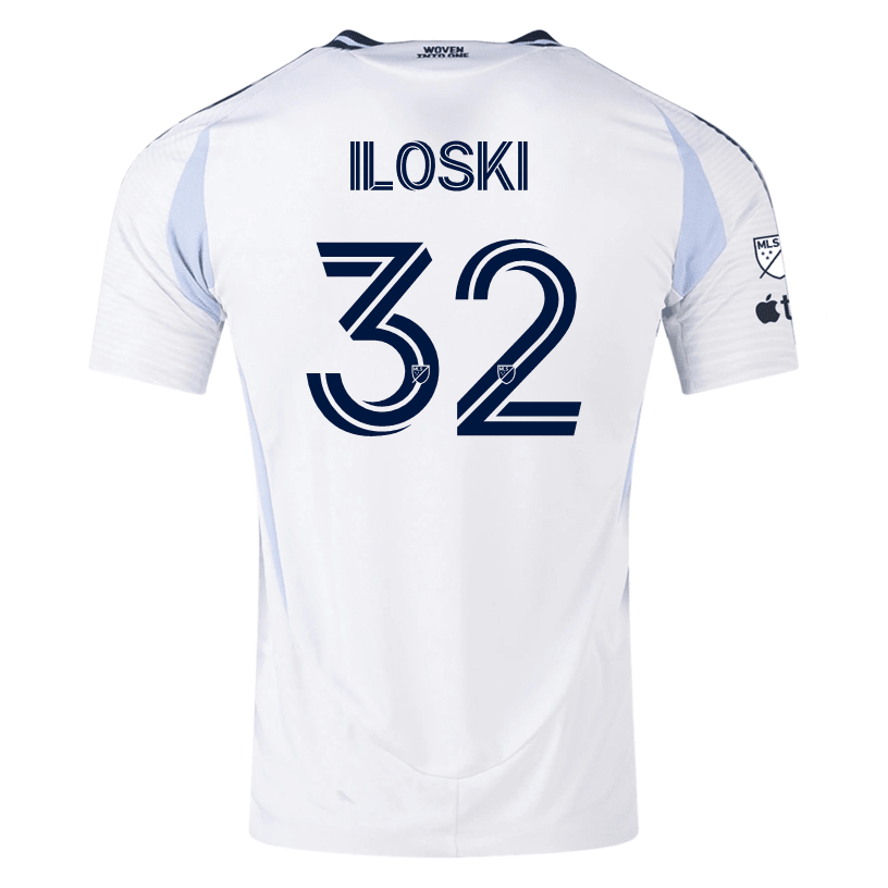adidas San Diego FC Authentic Milan Iloski Away Jersey 25/26 w/ MLS &amp; Apple Patch (White) | SoccerWearhouse