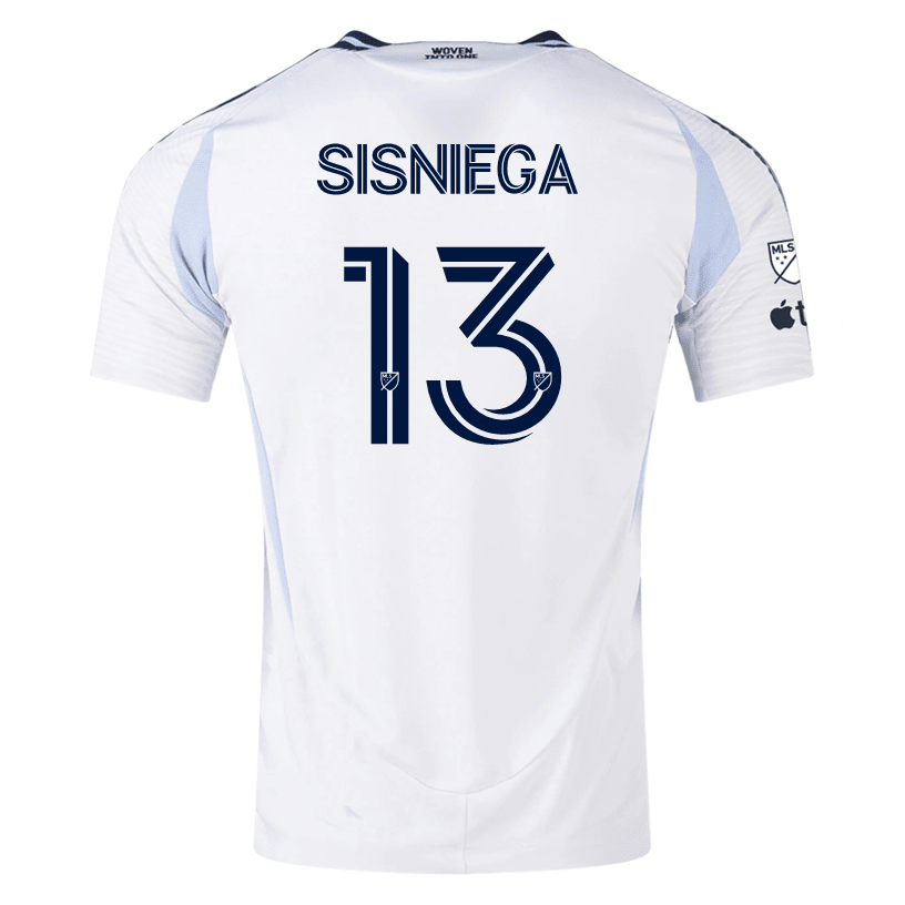 adidas San Diego FC Authentic Pablo Sisniega Away Jersey 25/26 w/ MLS &amp; Apple Patch (White) | SoccerWearhouse