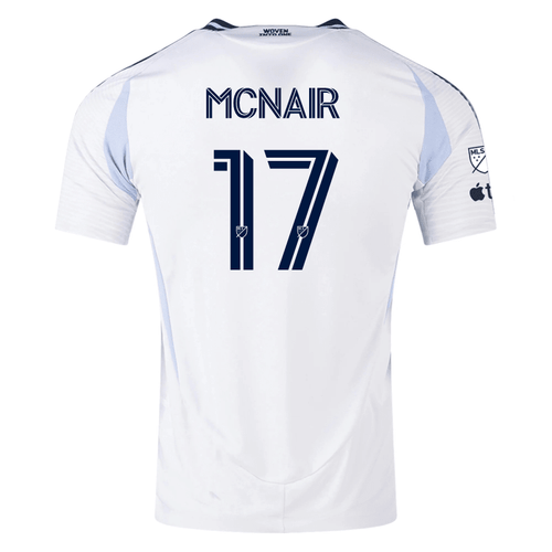 adidas San Diego FC Authentic Paddy McNair Away Jersey 25/26 w/ MLS & Apple Patch (White) - S