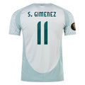 adidas Santi Gimenez Mexico Authentic Away Jersey 24/25 w/ Gold Cup 2025 Patches (Linen Green)