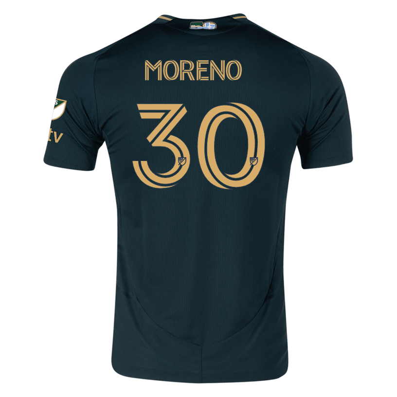 adidas Santiago Moreno Portland Timbers Authentic Home Jersey w/ MLS & Apple Patch 25/26 (Green/Gold) | SoccerWearhouse