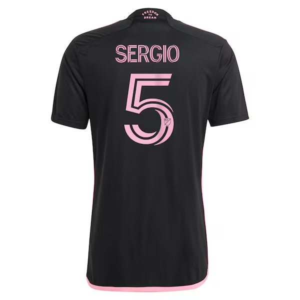 adidas Sergio Busquets Inter Miami Away Jersey 23/24 (Black/True Pink) | SoccerWearhouse