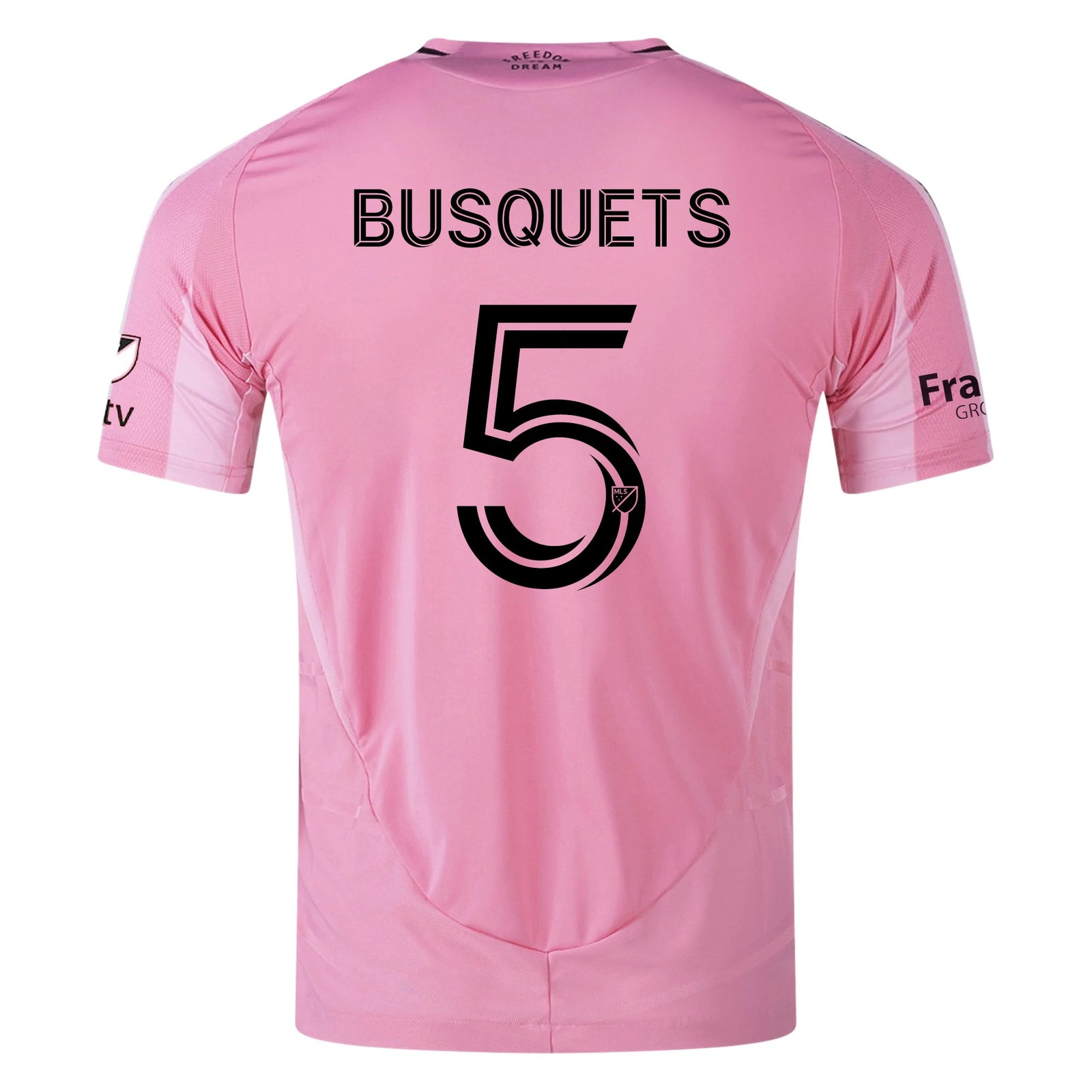 adidas Sergio Busquets Inter Miami CF Authentic Home Jersey 25/26 w/ MLS Patches + Sponsor (Easy Pink) | SoccerWearhouse