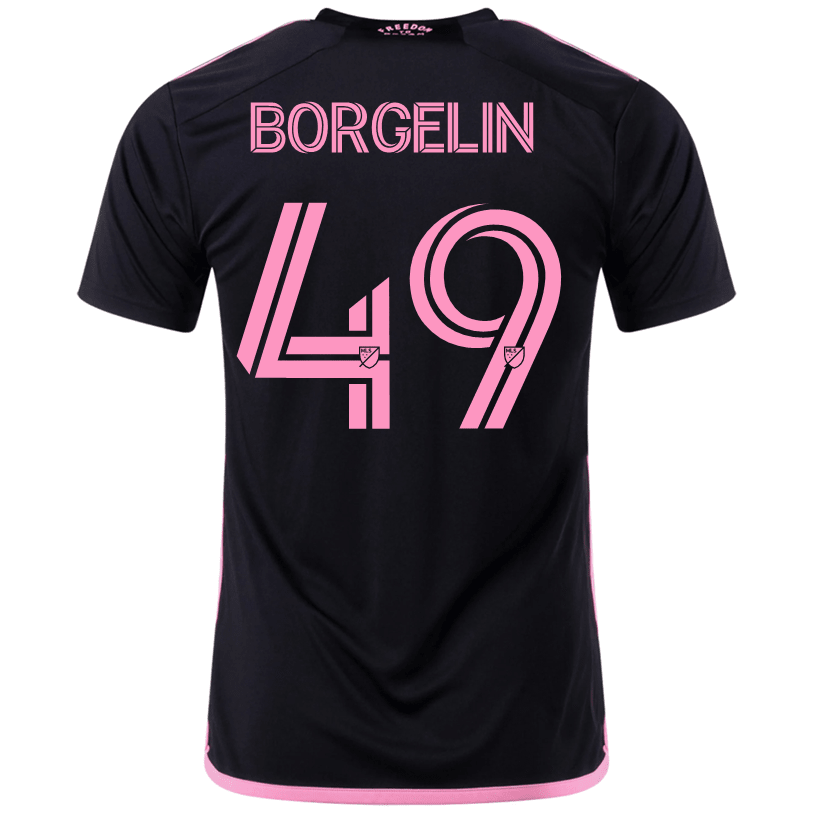 adidas Shanyder Borgelin Inter Miami Away Jersey 23/24 (Black/True Pink) | SoccerWearhouse