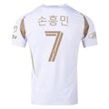 adidas Son Heung-min (Korean) LAFC Authentic Away Jersey w/ MLS + Apple + Ford Logo 25/26 (White/Gold)