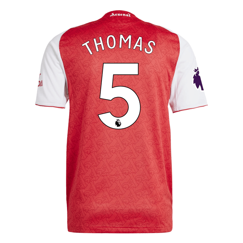 adidas Thomas Arsenal FC Authentic Home Jersey 25/26 w/ EPL Patch (Better Scarlet/White | SoccerWearhouse