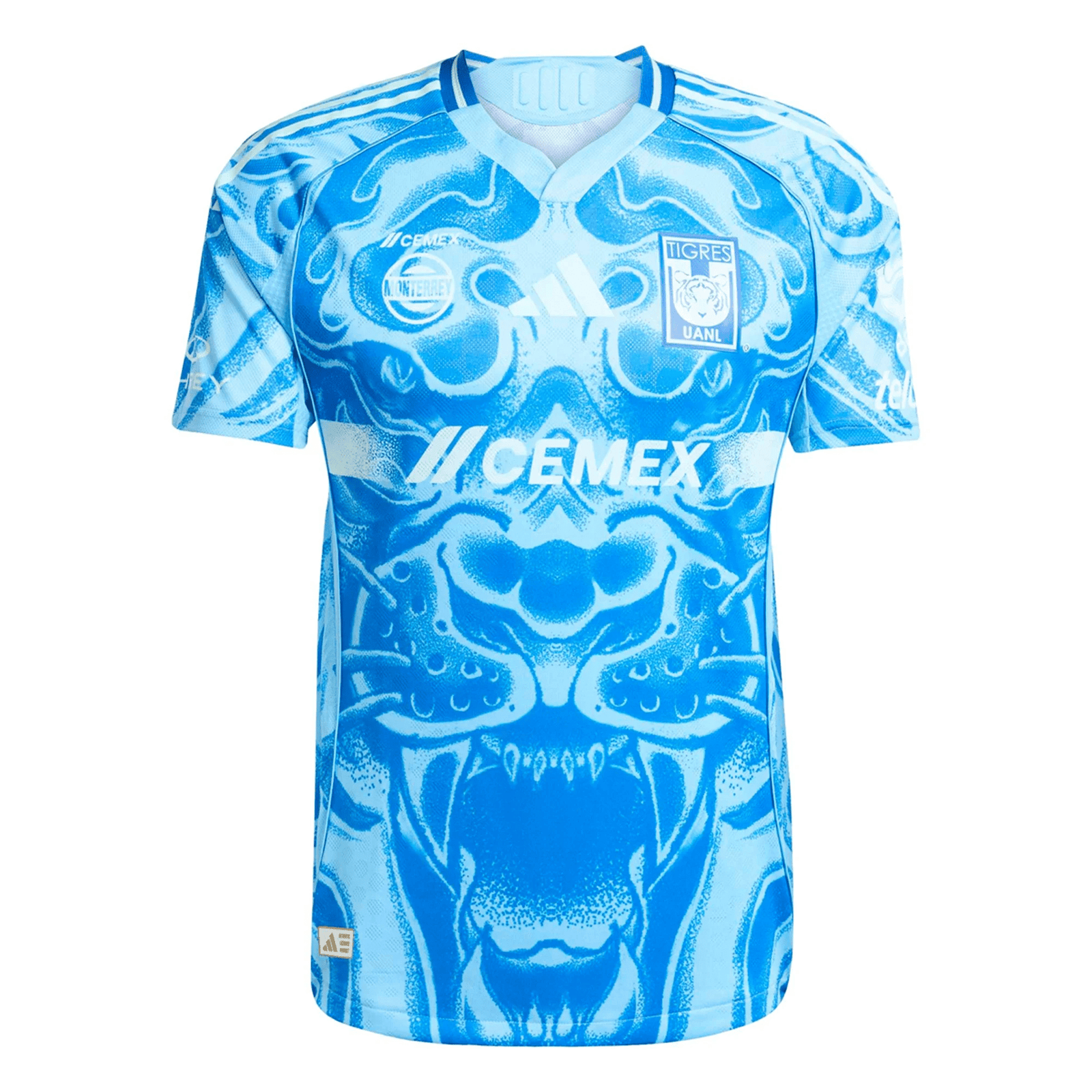 adidas Tigres Authentic Away Jersey 25/26 (Blue/Aqua) | SoccerWearhouse