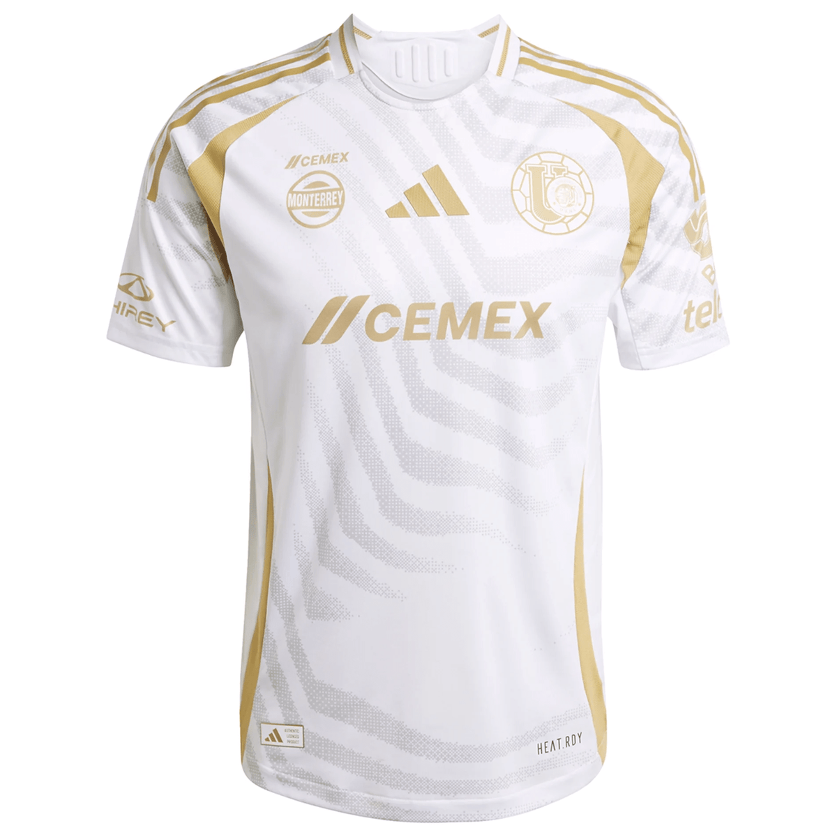 adidas Tigres Authentic Third Jersey 24/25 (White/Gold) | SoccerWearhouse