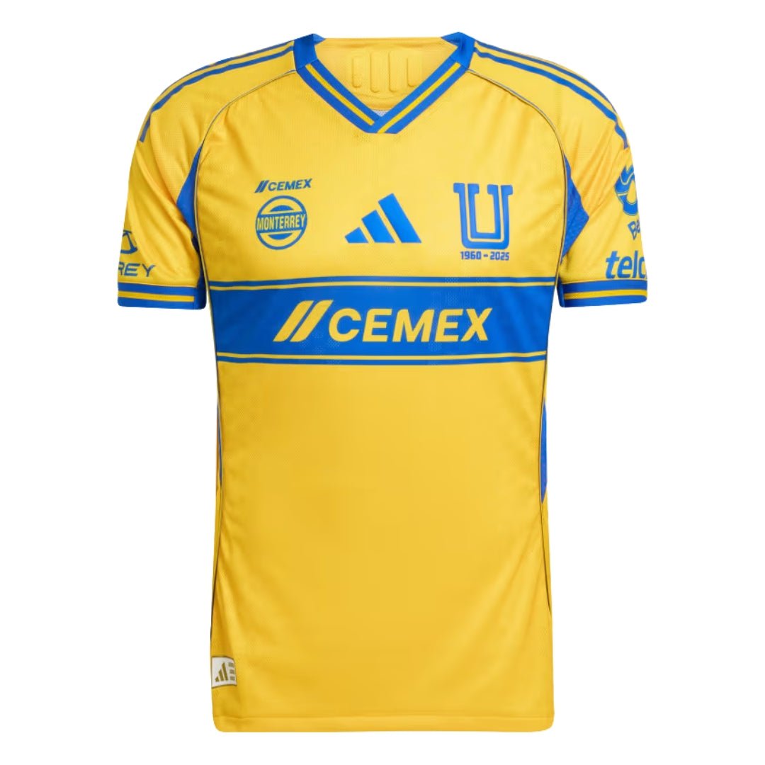 adidas Tigres UANL 25/26 Authentic Home Jersey (Gold/Blue) | SoccerWearhouse
