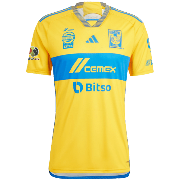 adidas Tigres UANL Home Jersey w/ Liga MX Patch 23/24 (Team College Gold) | SoccerWearhouse