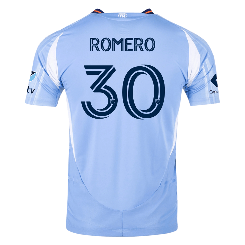 adidas Tomás Romero New York City FC Authentic Home Jersey 25/26 w/ MLS Patches (Bahia Light Blue) | SoccerWearhouse