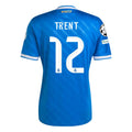 adidas Trent Alexander-Arnold Men's Real Madrid Third Jersey 25/26 w/ Champions League Patches (Blue/White)