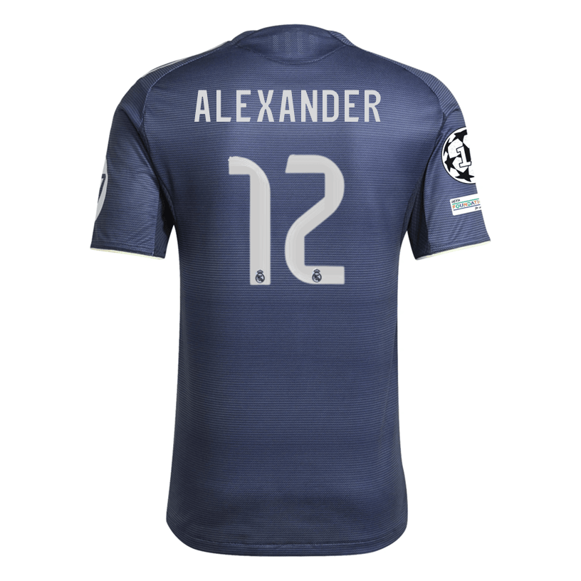 adidas Trent Alexander - Arnold Real Madrid Authentic Away Jersey 25/26 w/ Champions League Patches (Legend Ink) | SoccerWearhouse
