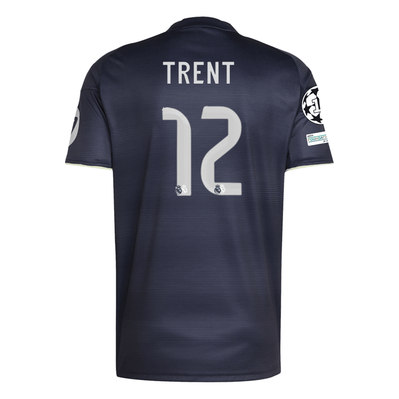 adidas Trent Real Madrid 25/26 Away Jersey w/ Champions League Patches (Legend Ink) | SoccerWearhouse