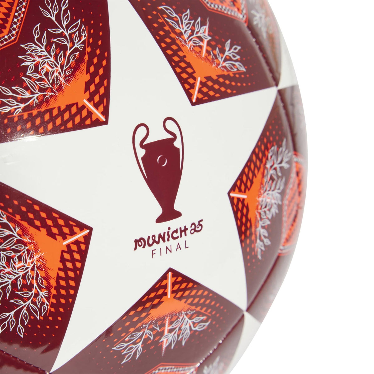 Adidas UCL 24/25 Club Knockout Phase Soccer Ball (White/Solar Red/Collegiate Burgundy) | SoccerWearhouse