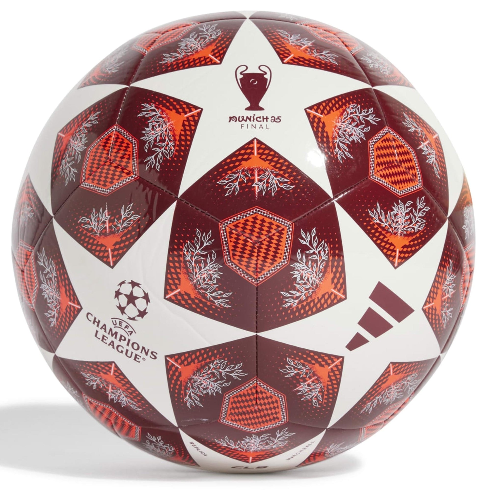 Adidas UCL 24/25 Club Knockout Phase Soccer Ball (White/Solar Red/Coll