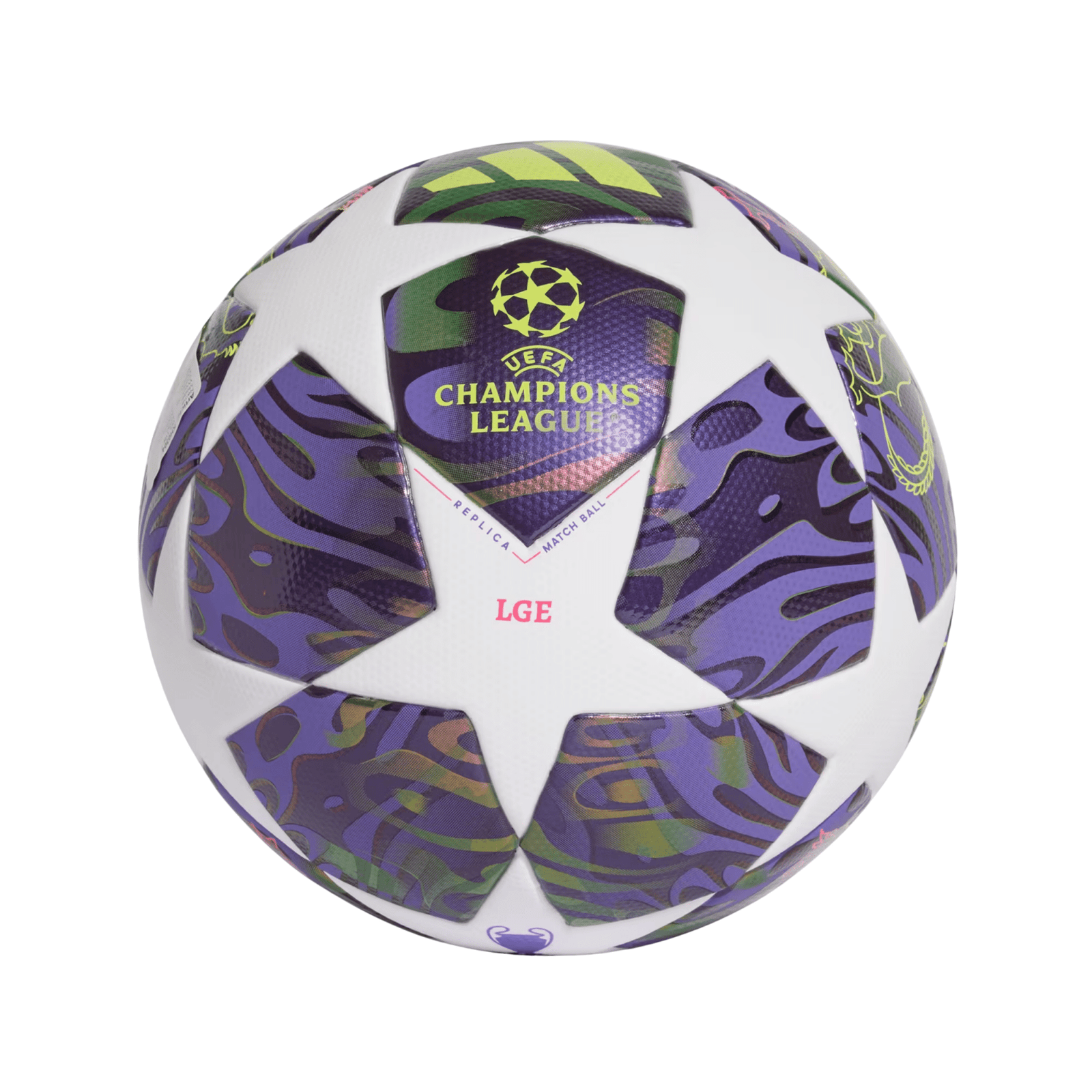 adidas UCL 25/26 League Top Final Soccer Ball (Dark Purple/White/Solar Yellow) | SoccerWearhouse