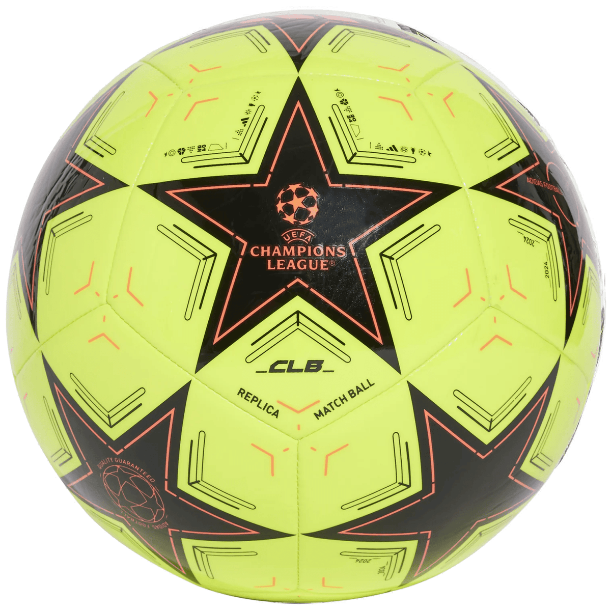 adidas UCL Club Ball 24/25 (Solar Yellow/Black/Turbo) | SoccerWearhouse