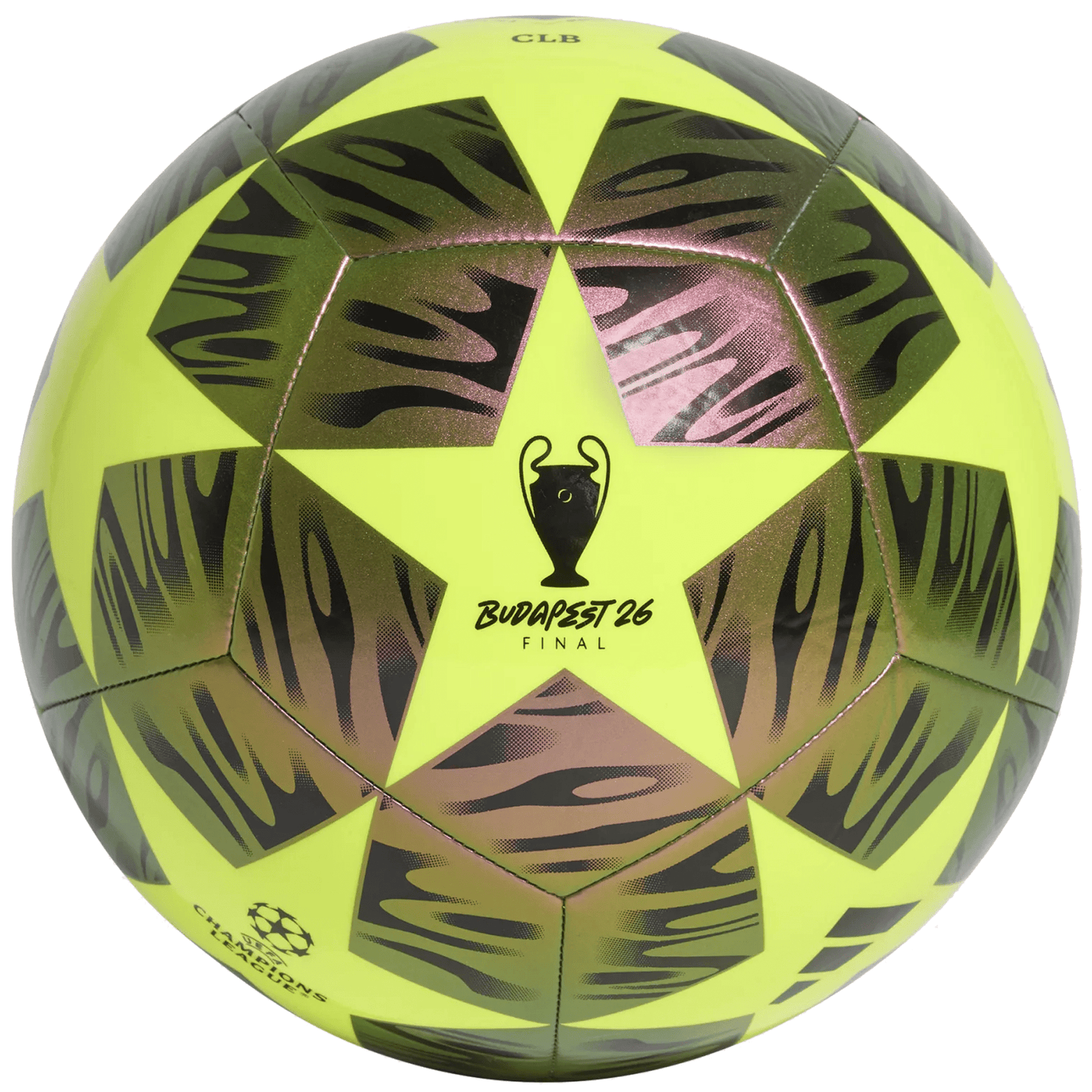 adidas UCL Club Final Ball 25/26 (Black/Solar Yellow) | SoccerWearhouse