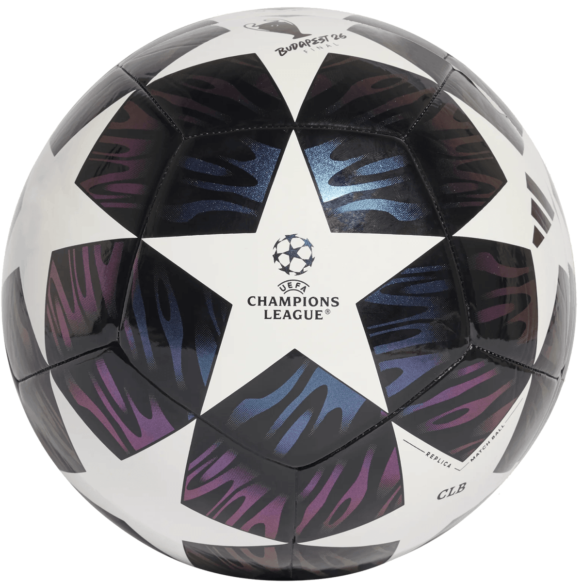 adidas UCL Club Final Ball 25/26 (Black/White) | SoccerWearhouse