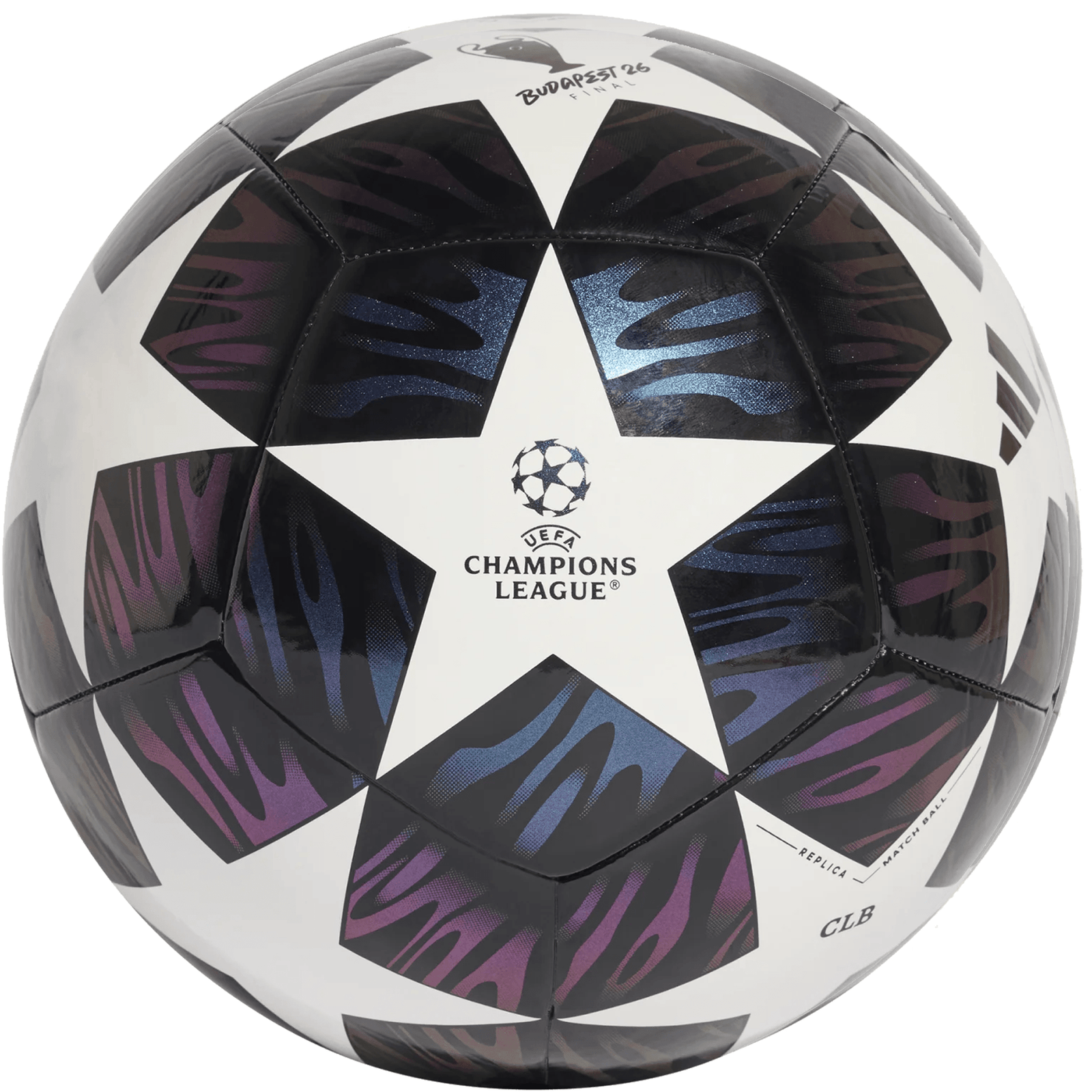 adidas UCL Club Final Ball 25/26 (Black/White) | SoccerWearhouse