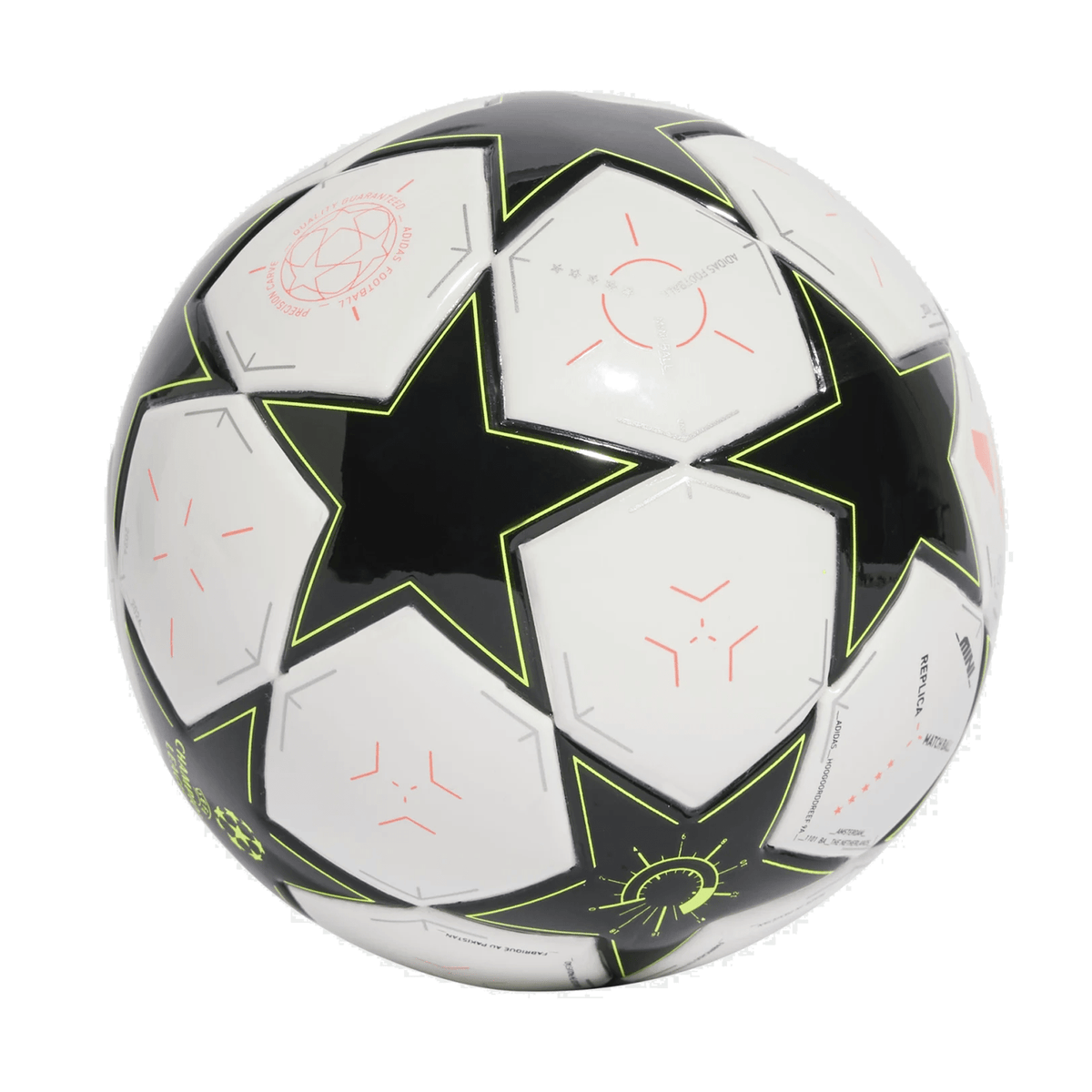 adidas UCL Mini Ball 24/25 (White/Black/Solar Yellow) | SoccerWearhouse