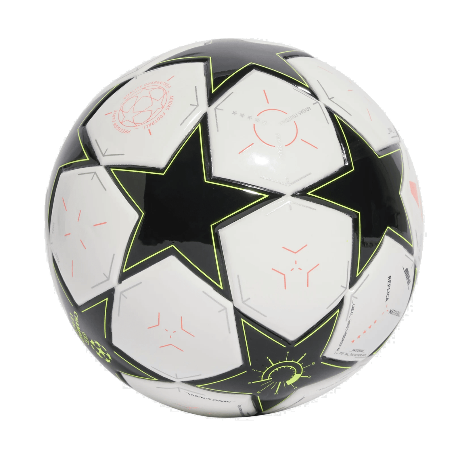 adidas UCL Mini Ball 24/25 (White/Black/Solar Yellow) | SoccerWearhouse