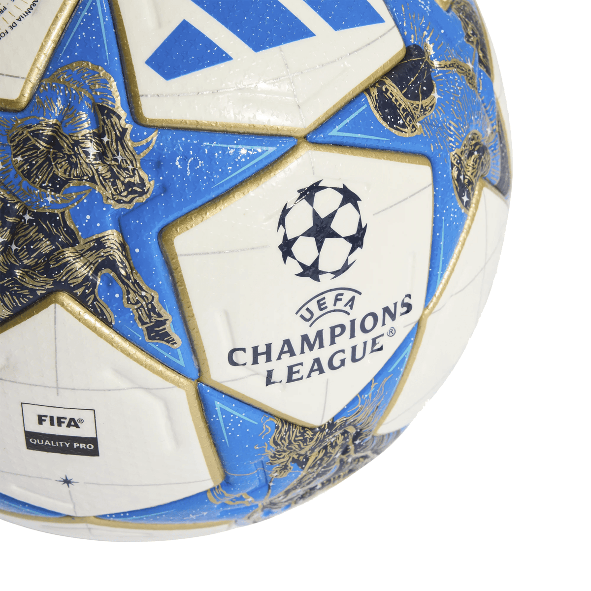 adidas UCL Pro Official Match Ball 25/26 (White/Dark Blue/Pantone/Gold Metallic) | SoccerWearhouse