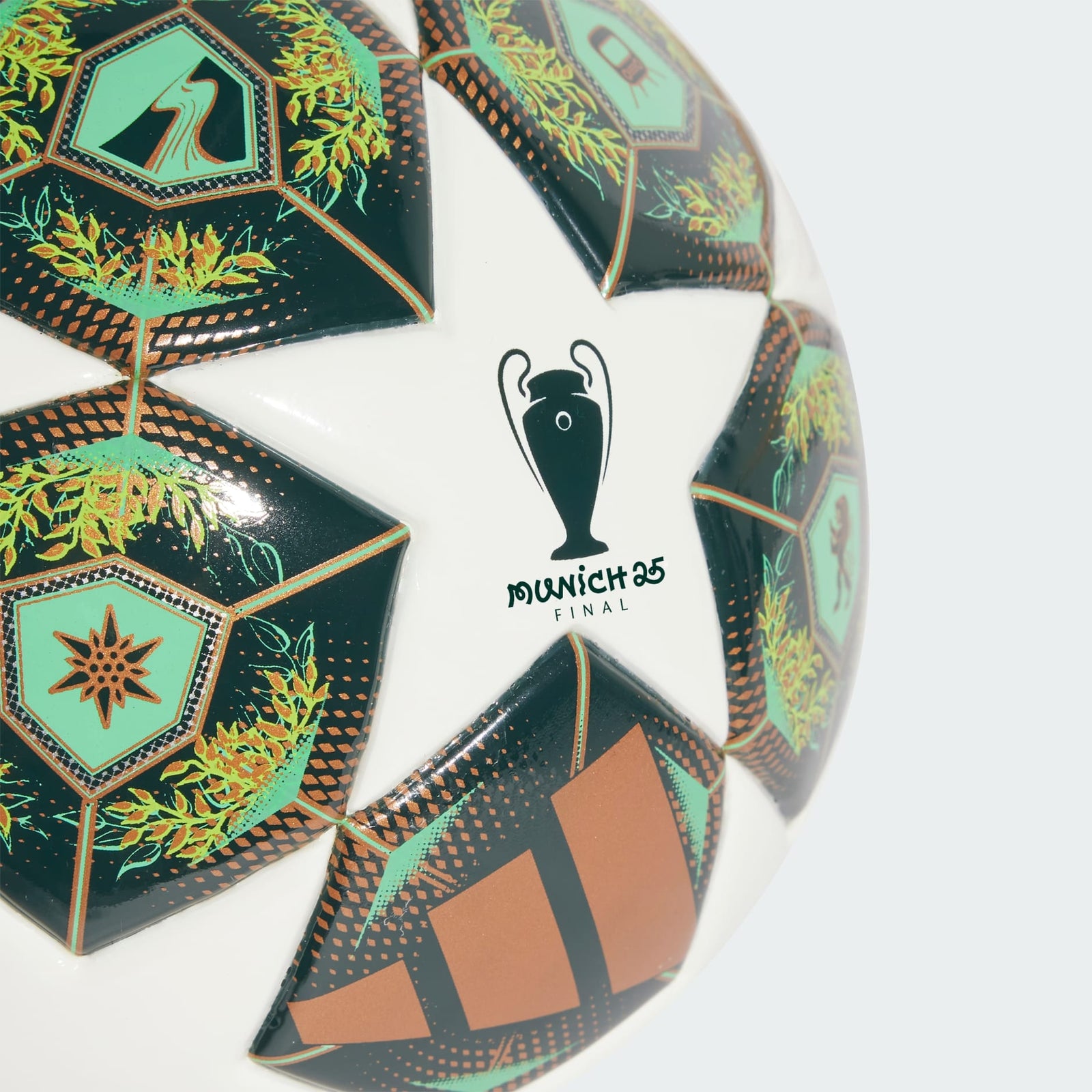 adidas UEFA Champions League 24/25 Knockout Stages Mini Ball (White/Green/Slime) | SoccerWearhouse