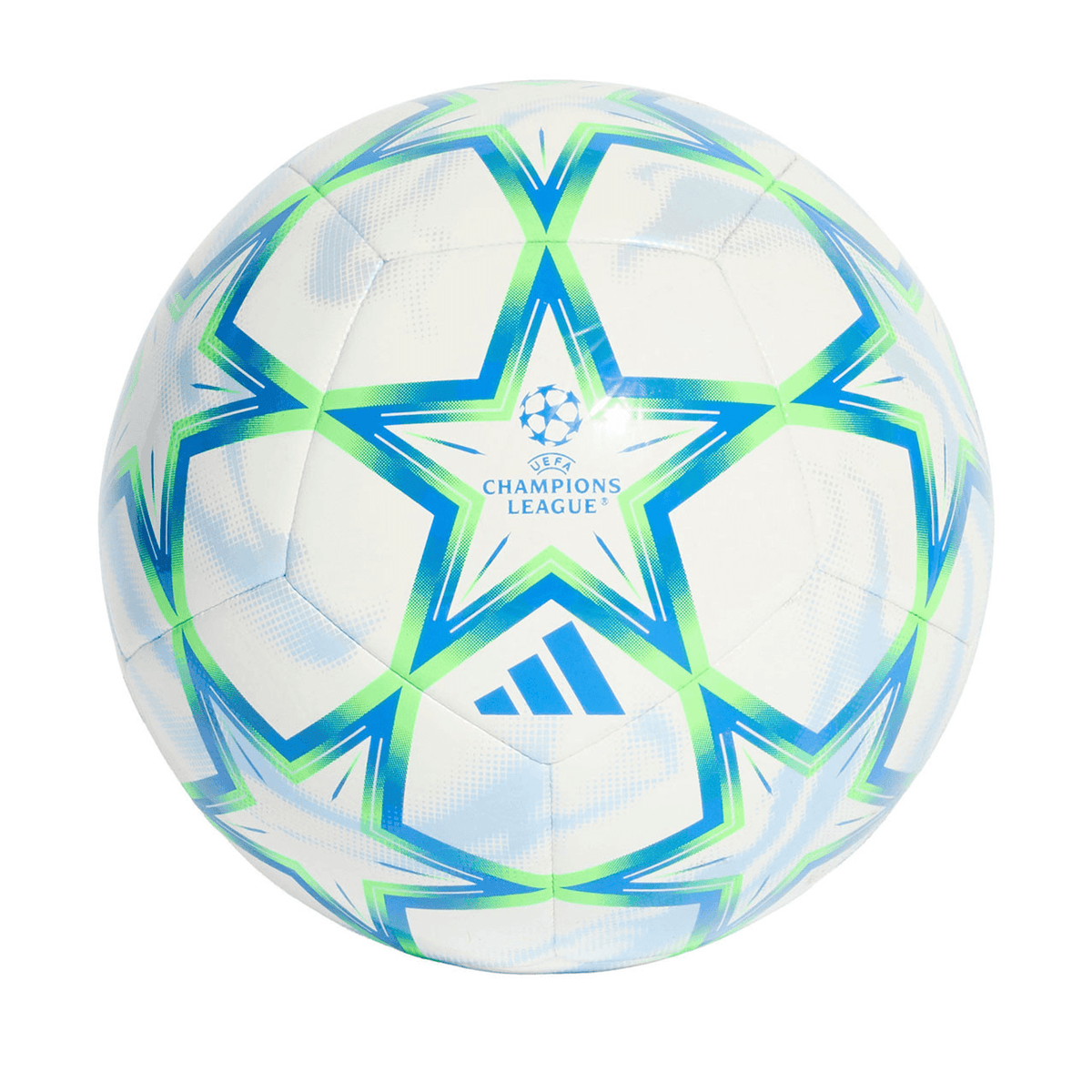 adidas UEFA Champions League Club Soccer Ball (White/Green/Blue) | SoccerWearhouse