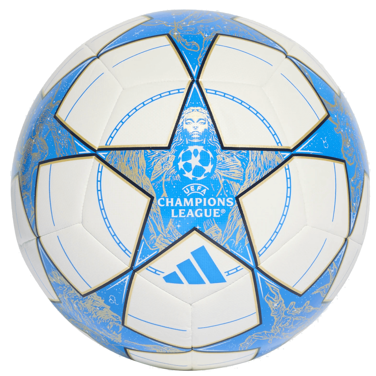 adidas UEFA Champions League Training Ball 25/26 (White/Dark Blue/Pantone) | SoccerWearhouse