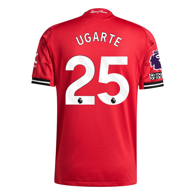 adidas Ugarte Men's Manchester United Authentic Home Jersey 25/26 w/ NRFR + EPL Patch (Red) | SoccerWearhouse
