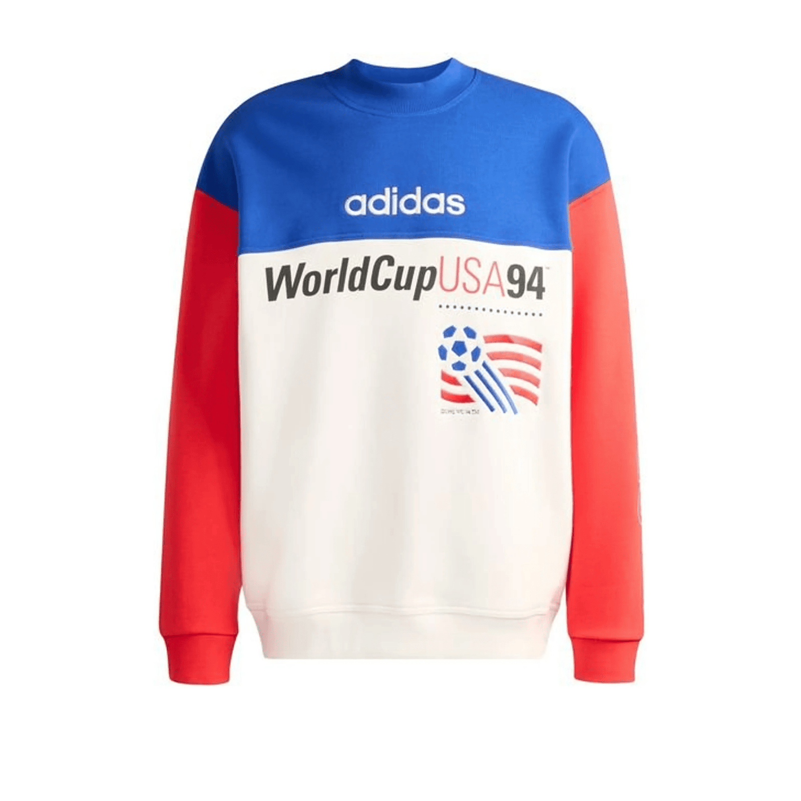 Adidas United States 94 Graphic Crewneck Sweatshirt (White/Red/Blue) | SoccerWearhouse