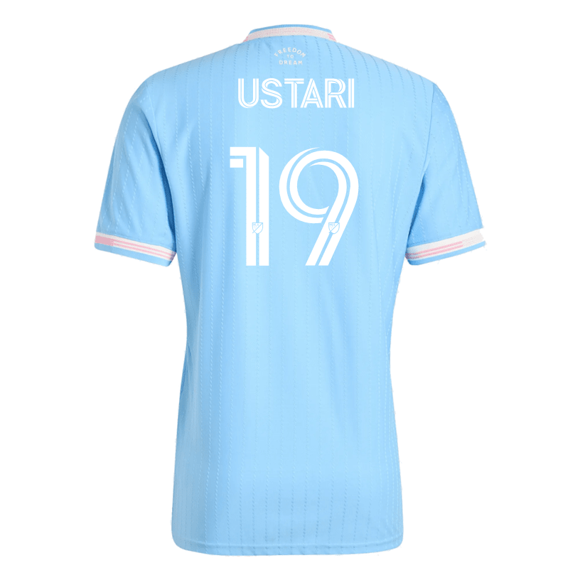 adidas Ustari Inter Miami Authentic Third Jersey 25/26 (Blue/Pink) | SoccerWearhouse